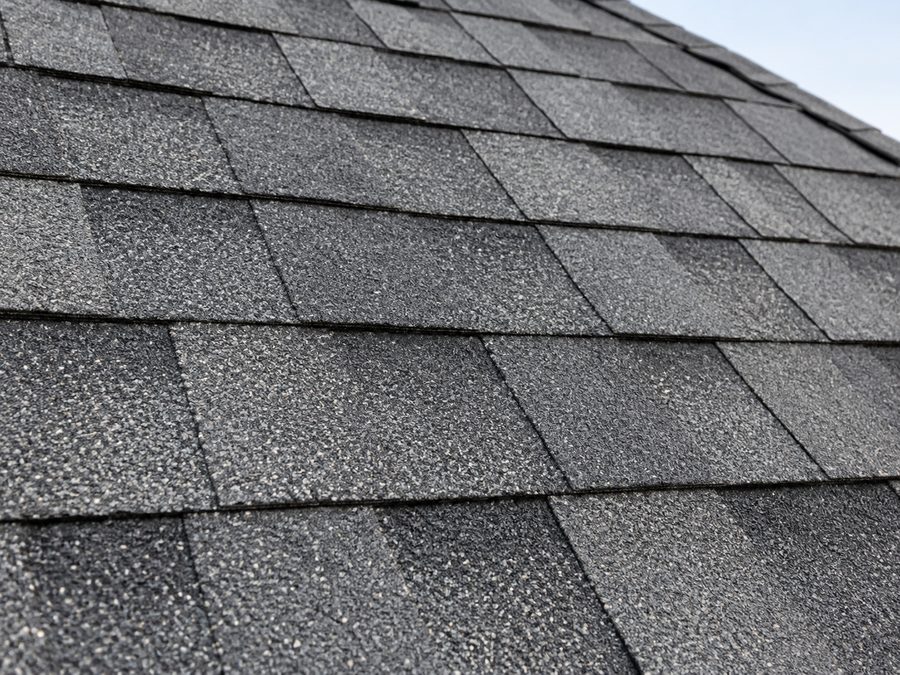 Asphalt shingle roof close-up